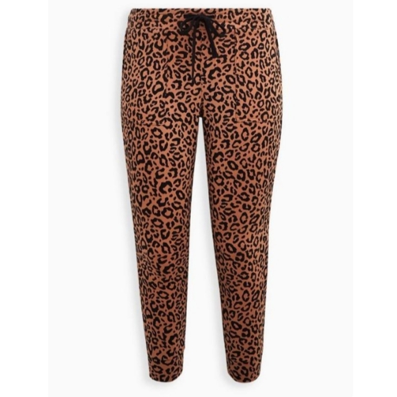 torrid Pants - Torrid Leopard Cheetah Fleece Jogger Sweat Pants Plus Size